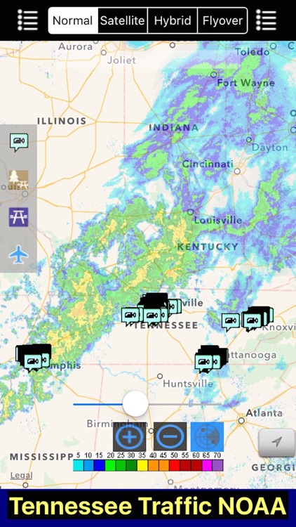 Tennessee NOAA Radar with Traffic Cameras 3D