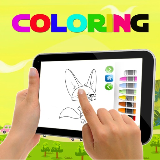 Paint Coloring Book Game Nick Judy Sloth Zoo Animals iOS App