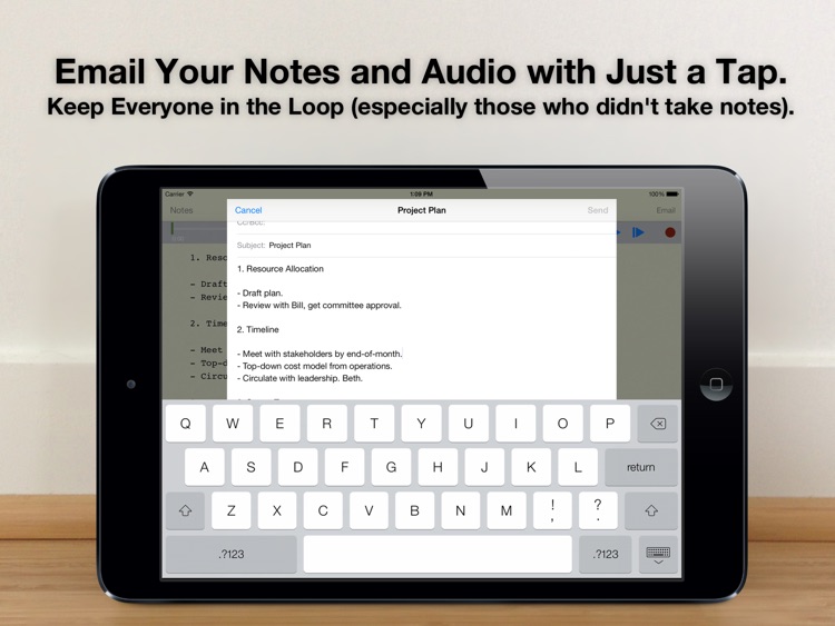 Audio Notebook: Sound Recorder, Notepad, Organizer screenshot-4
