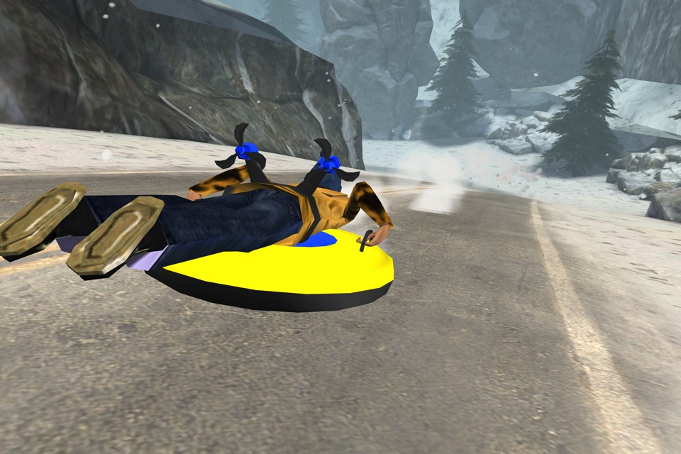 Alpine Road Sledding - eXtreme Crazy Winter Snow Racing Adventure Game FREE screenshot 4