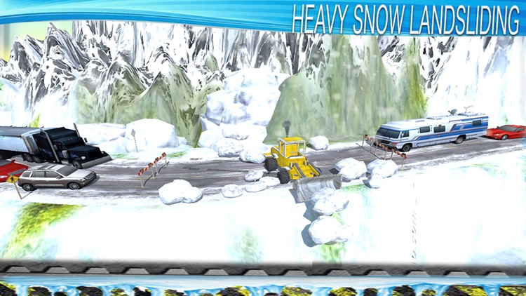 Offroad Bull-Dozer Truck: Winter Snow Mountain Hill Landslide Clearing
