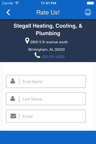 Stegall HVAC screenshot 2