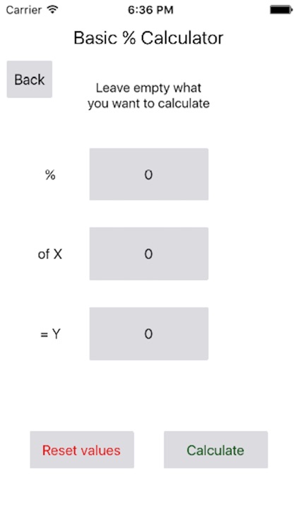 Basic Percent Calculator