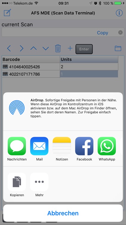 AFS MDE (Scan Data Terminal)