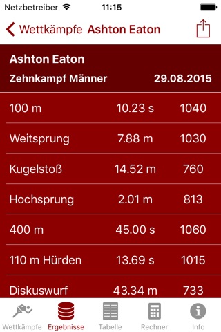 Athletics Score Calculator screenshot 3