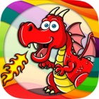 Dragons coloring book & paint fantastic animals