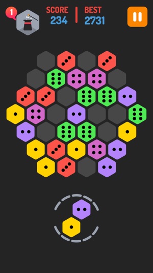 Merge Blocks - Merging hexagon puzzle fu