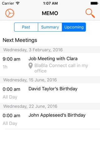 MEMO - Personal Meetings Organiser screenshot 2