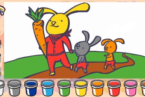 Wielkanocna Wesoła Kolorowanka - gra dla dzieci, królik, pisanki i kurczak screenshot 2