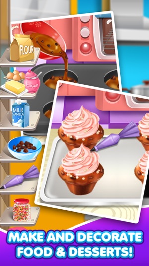 Crazy Dessert Food Maker Salon - School Lunch Making & Cupca(圖2)-速報App