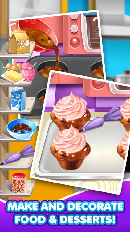 Crazy Dessert Food Maker Salon - School Lunch Making & Cupcake Make Cooking Games for Kids 2!