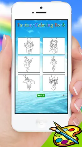 Game screenshot Fantasy elf girl coloring book - Drawing painting for adult apk