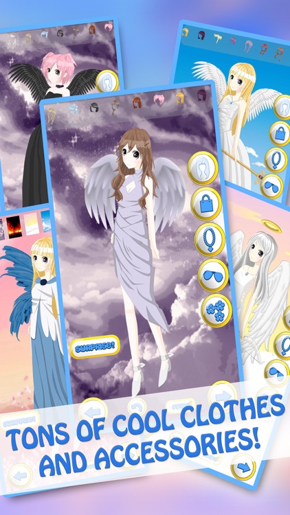 Anime Angel Girls DressUp - Cute Princess MakeUp & Makeover Games For Kids screenshot-3