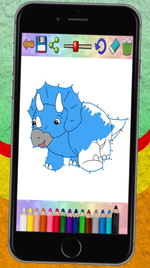 Connect dots and paint dinosaurs - dinos coloring book for k(圖3)-速報App