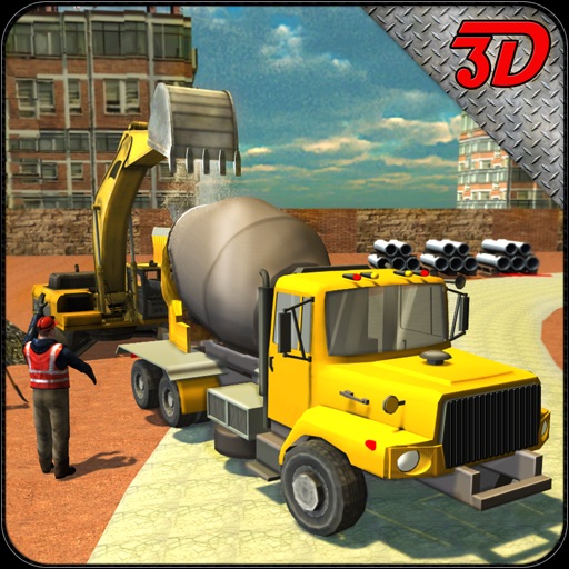 City Construction Road Builder Simulator 3D - Heavy Duty Excavator Cranes Simulation iOS App