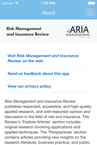 Risk Management and Insurance Review screenshot 2