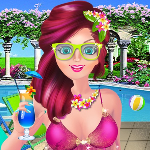 Crazy Pool Party Makeover -  stylish girl swimming costume beach fashion PRO
