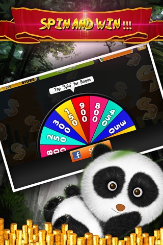 ‘A Wild Panda Slot Machine HD: FREE screenshot 2