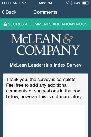 MLI Survey screenshot 2