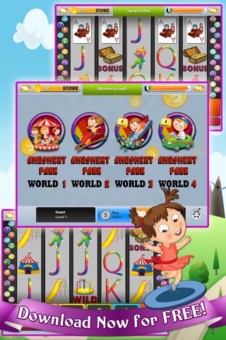 Amusement Park Themed 5-Reels Casino Video Slots - The Vegas Cash Coaster Jackpot! screenshot 3