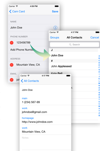 Card Contact -best new card reader,scanner iPhone - náhled