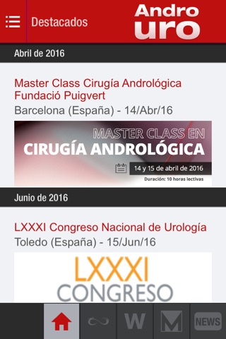 AndroUro Congresos Médicos screenshot 3
