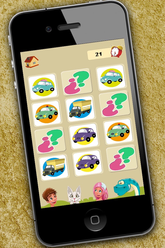 Memory game for children: memory cars. Learning game for boys screenshot 2