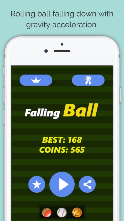 Falling Ball - Rolling ball falling down screenshot-0