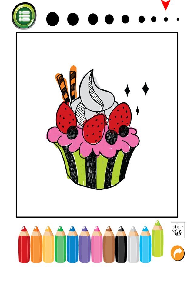Happy Cake Coloring Book : Free For Toddler And Kids! screenshot 2