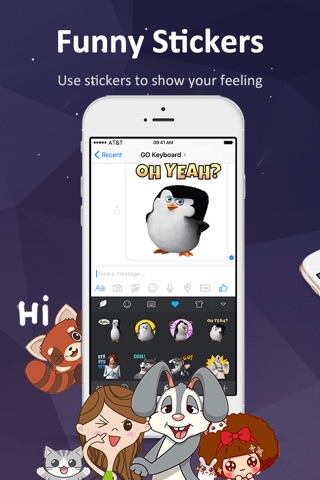 GO Keyboard-Emojis&Cool Themes screenshot 4