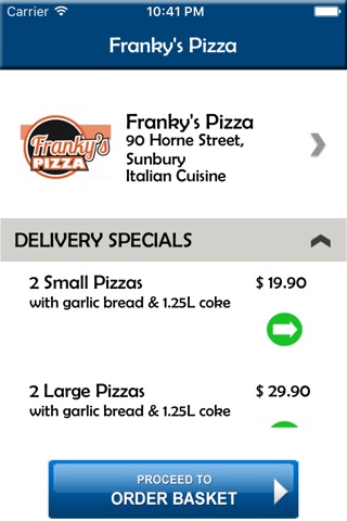 Frankys Pizza screenshot 3