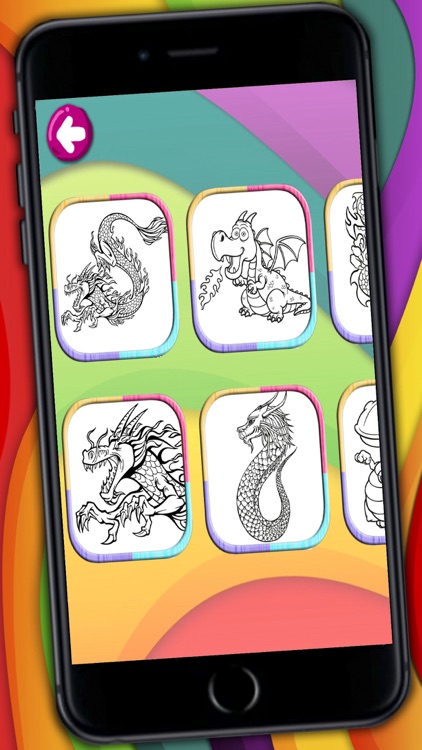 Dragons coloring book & paint fantastic animals Premium screenshot-3