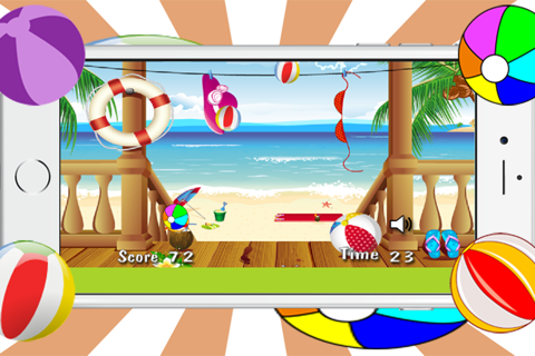 Beach ball shooting game for kids and adult practice skills screenshot 3