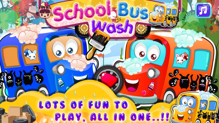 Kids School Bus Washing spa games