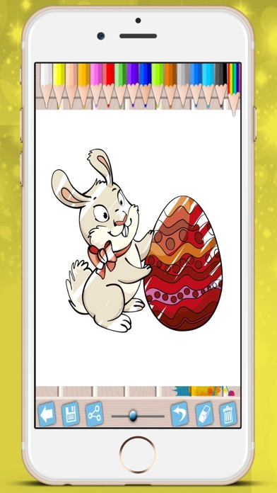 How to cancel & delete Easter chocolates picture book - paint Raster eggs bunnies coloring game kids from iphone & ipad 1