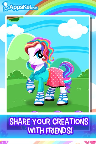 Little Princess Pony Descendants – Pets Dress Up Games for Girls Free screenshot 3