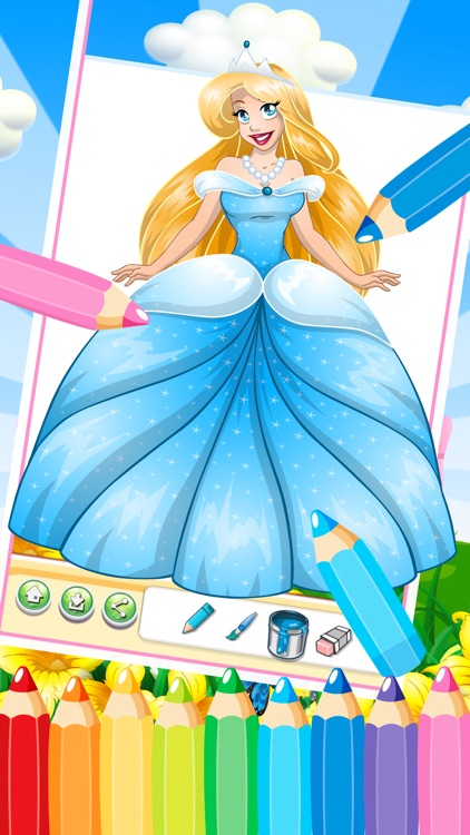 princess printable coloring pages free for kids screenshot-4