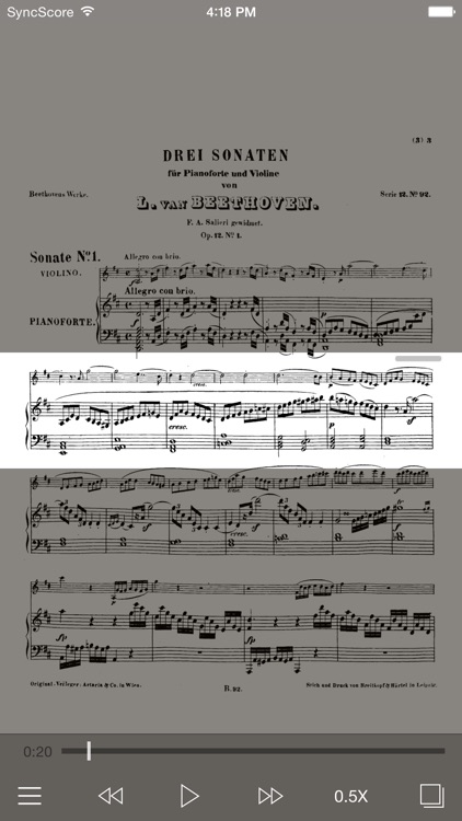 Beethoven Violin Sonatas - SyncScore screenshot-0