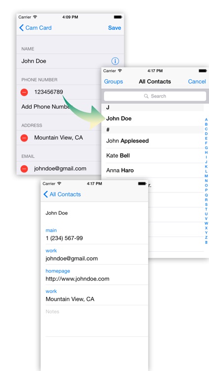 Card Contact -best new card reader,scanner iPhone