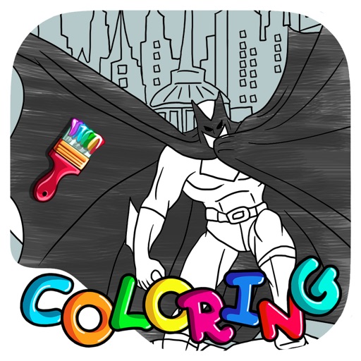 Kids Coloring Book Game for Batman Edition