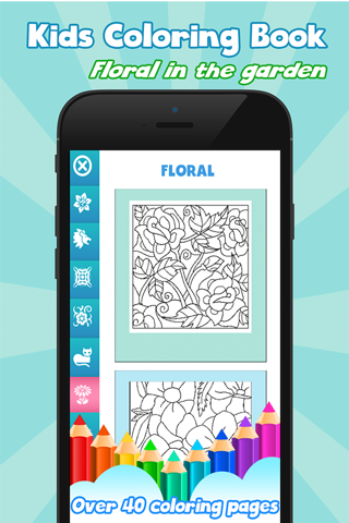 Kids coloring book : floral in the garden screenshot 4