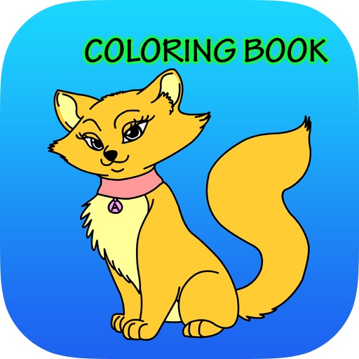 Coloring Book The Cat For kids of all ages Icon