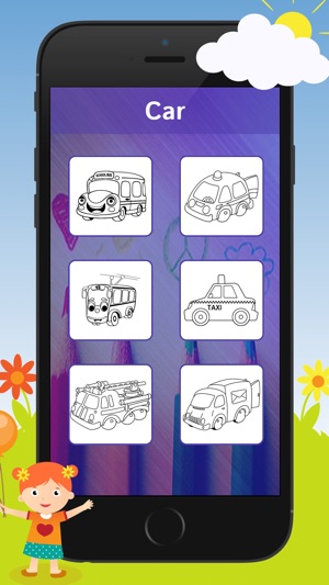 着色书 儿童汽车: 游戏，学习如何画一幅画 (Coloring book : Car)(圖4)-速報App