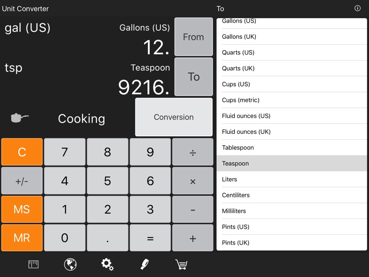 Converter Pro HD - Unit & Currency Conversion Calculator screenshot-3