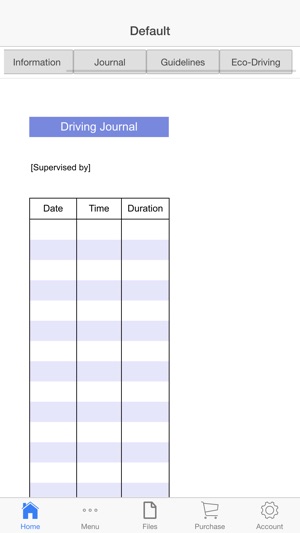 Driving Log Book