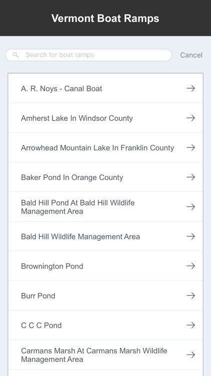 Vermont Boat Ramps & Fishing Ramps