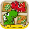 Dinosaurs memory game - Pairs game exercises for children - Premium