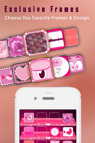 Pink Icons Screen Builder- Design Wallpapers with Custom Backgrounds, Frames, Shelves & Docks screenshot 2
