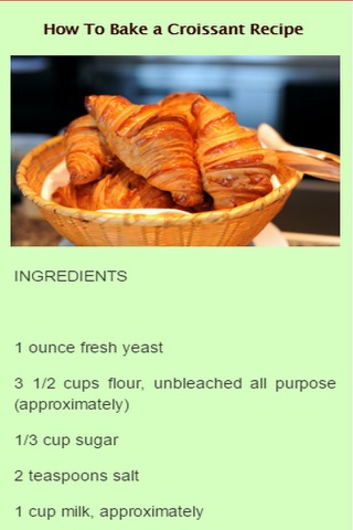 Croissants Recipes screenshot 2