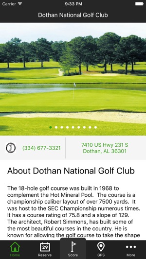 Dothan National Golf Club - Scorecards, 